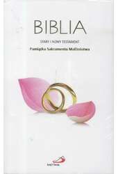 Biblia stary i nowy testament pamiątka ślubu
