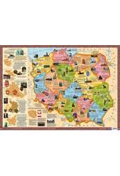 Polska Województwa mapa konturowa 1:1 500 000