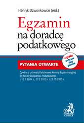 Egzamin na doradcę podatkowego Pytania otwarte