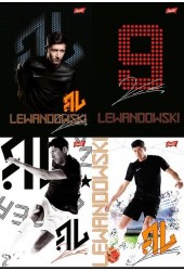 Zeszyt A5 Robert Lewandowski w linie 60 kartek 10 sztuk mix