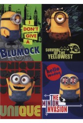 Zeszyt A5 Minionki w kratkę 60 kartek 10 sztuk mix