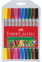 Flamastry dwustronne Faber-Castell etui 10 kolorów