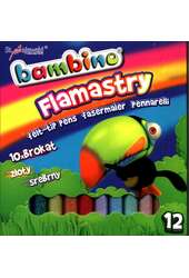 Flamastry brokatowe 12 kolorów Bambino